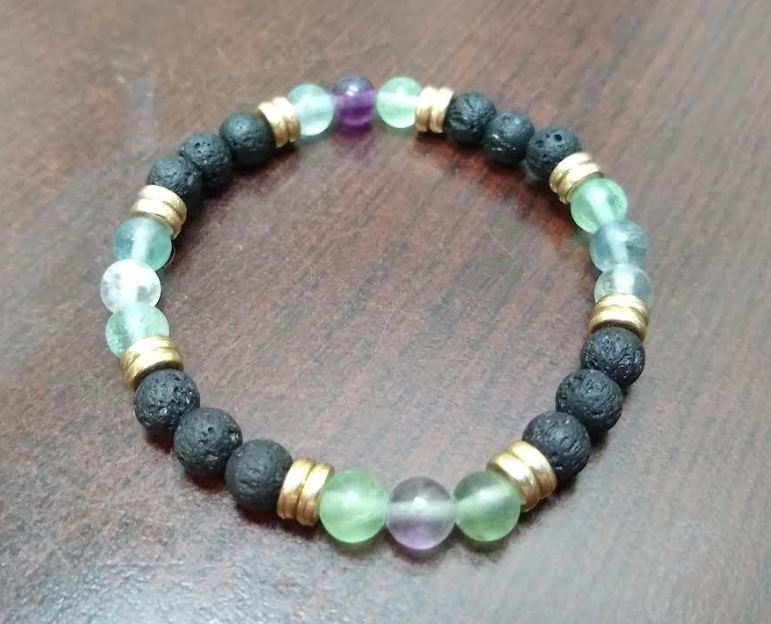 Rainbow Fluorite Stretch Bracelet
